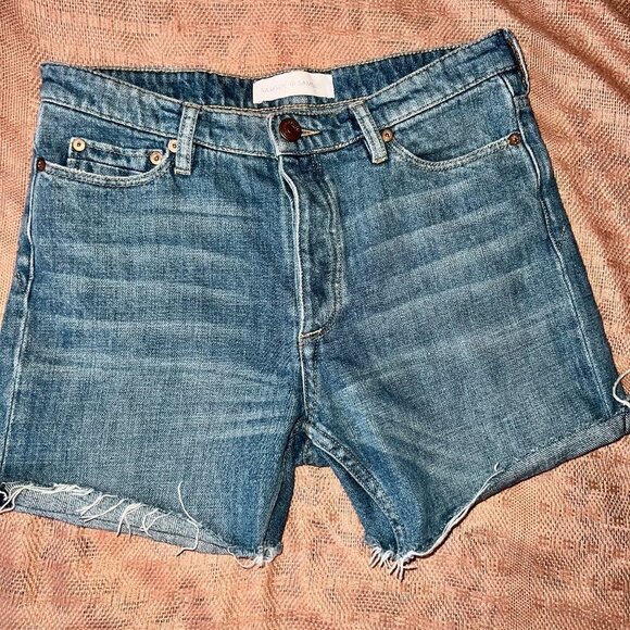 SAMSOE button fly shorts with distressed hem size W-30 - Picture 1 of 4